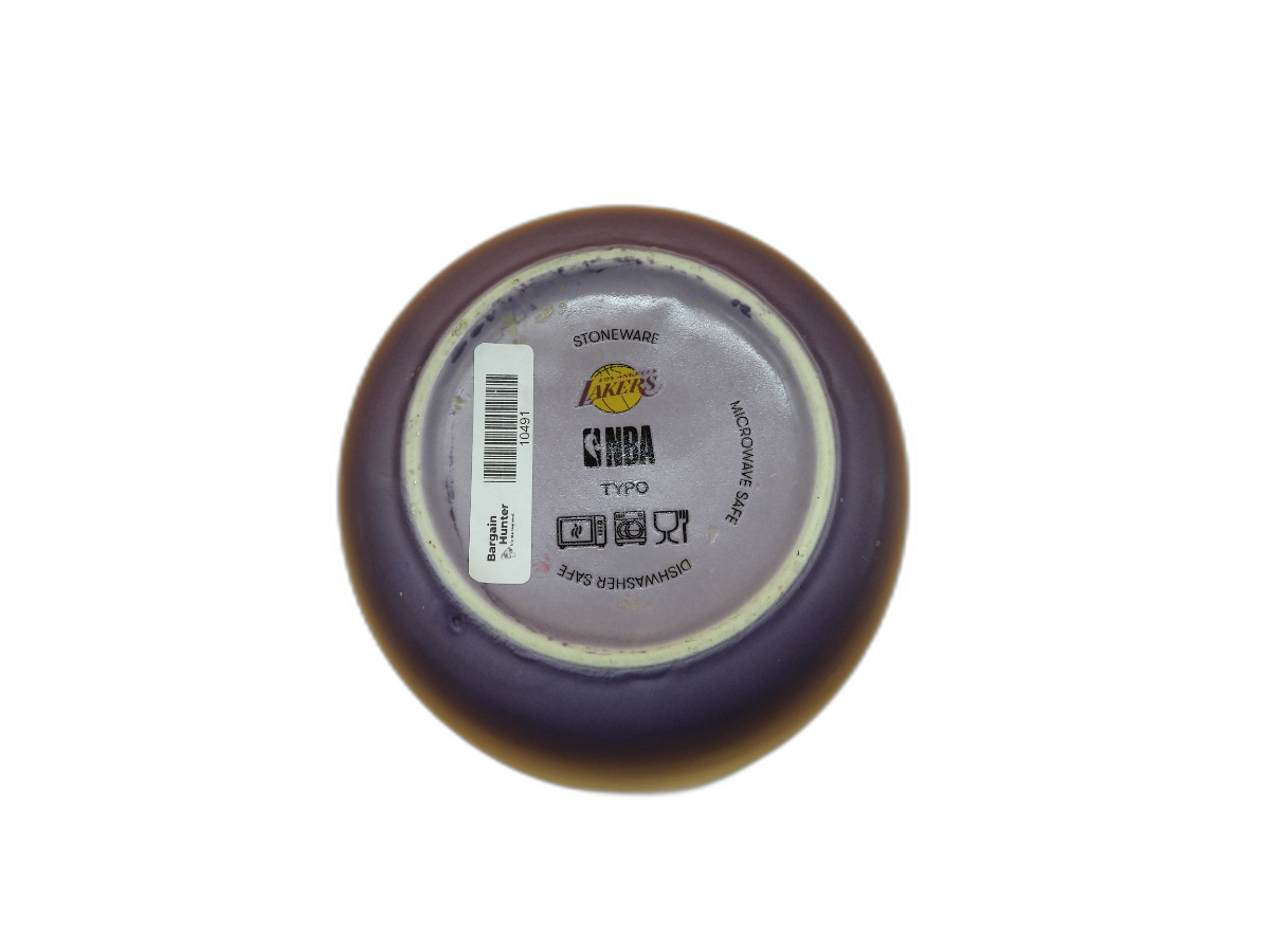 Los Angeles Lakers Stoneware Bowl Typo