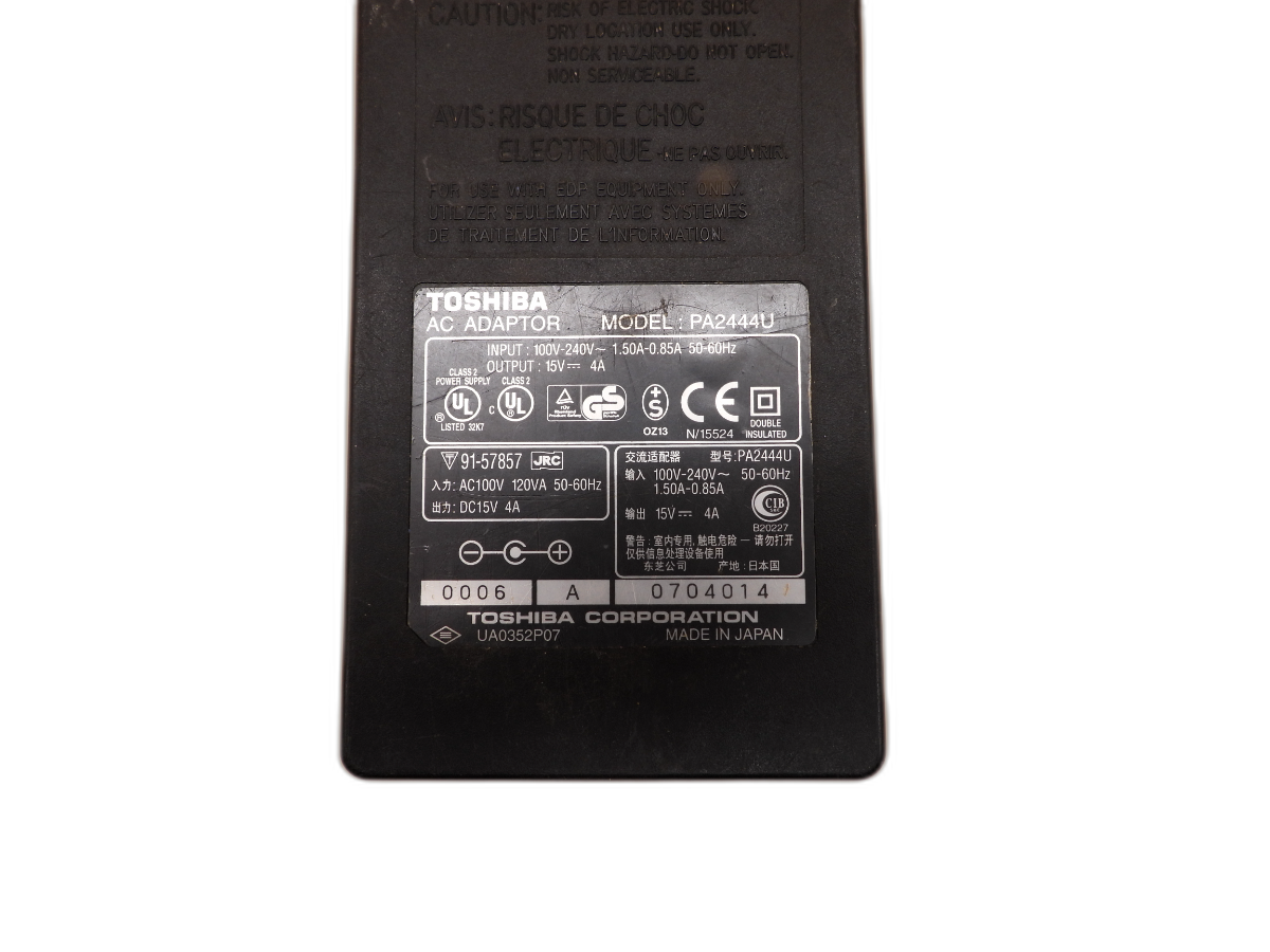 Toshiba Pa2444u Ac Adaptor 15v 4a