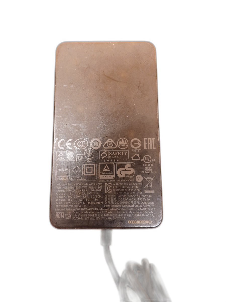 Microsoft Surface Power Supply Charger Model 1706 15v 65w