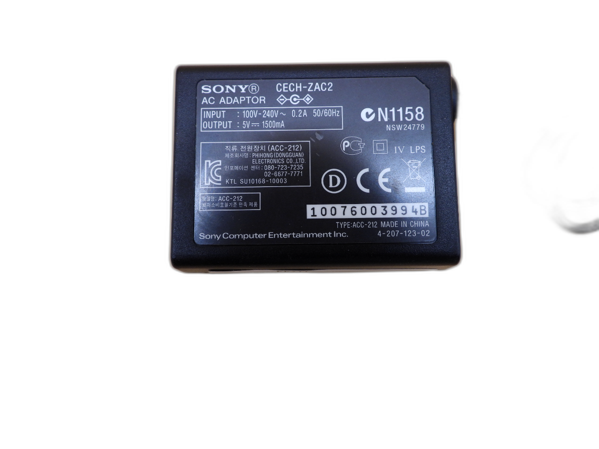 Sony Psp Ac Adapter Cech Zac2 5v 1500ma