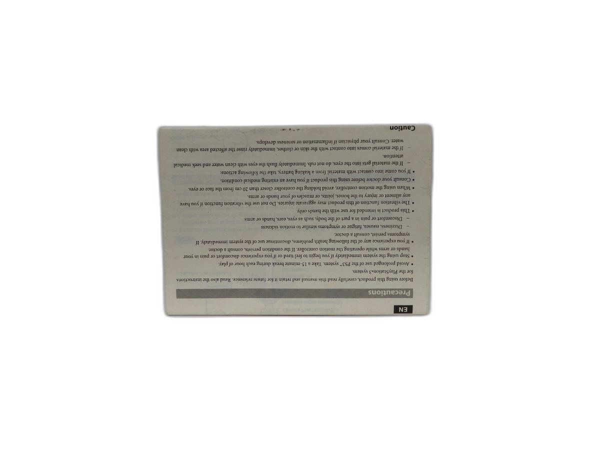 Playstation Move Motion Controller Instruction Manual Sony PlayStation 3 Game