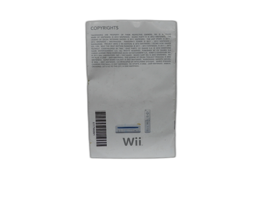 Nintendo Wii Instruction Manual Game
