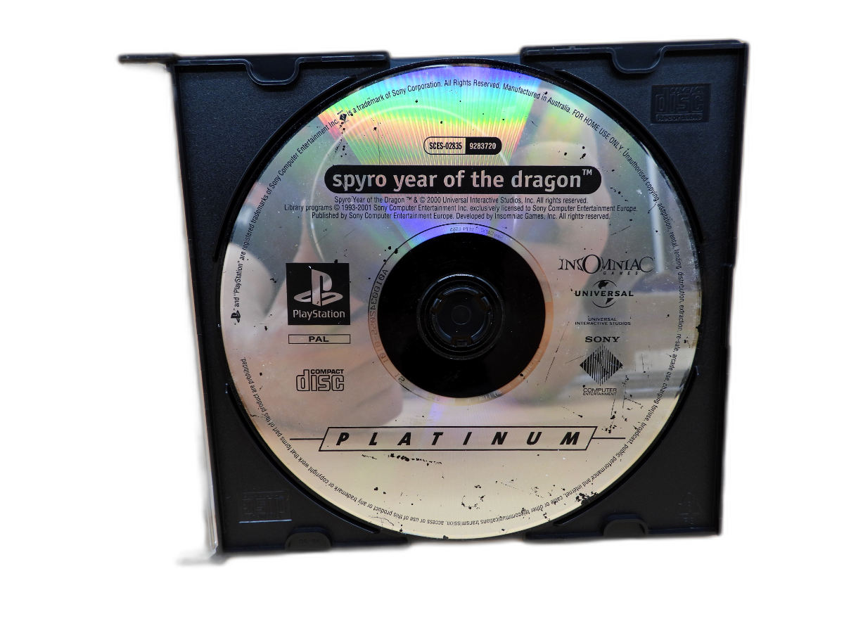 Spyro Year of the Dragon Platinum PS1 Sces 02835 Sony PlayStation Game