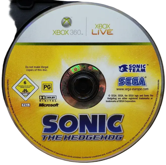 Sonic the Hedgehog Xbox 360 Game Sega
