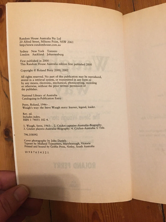 Waugh's Way Roland Perry Aus Seller