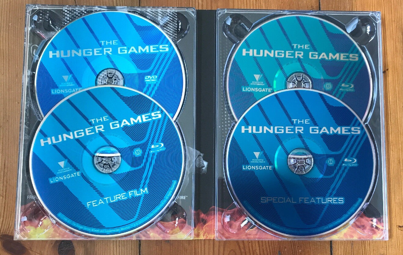 The Hunger Games 4-Disc Deluxe Edition Not Factory Sealed Blu-Ray
