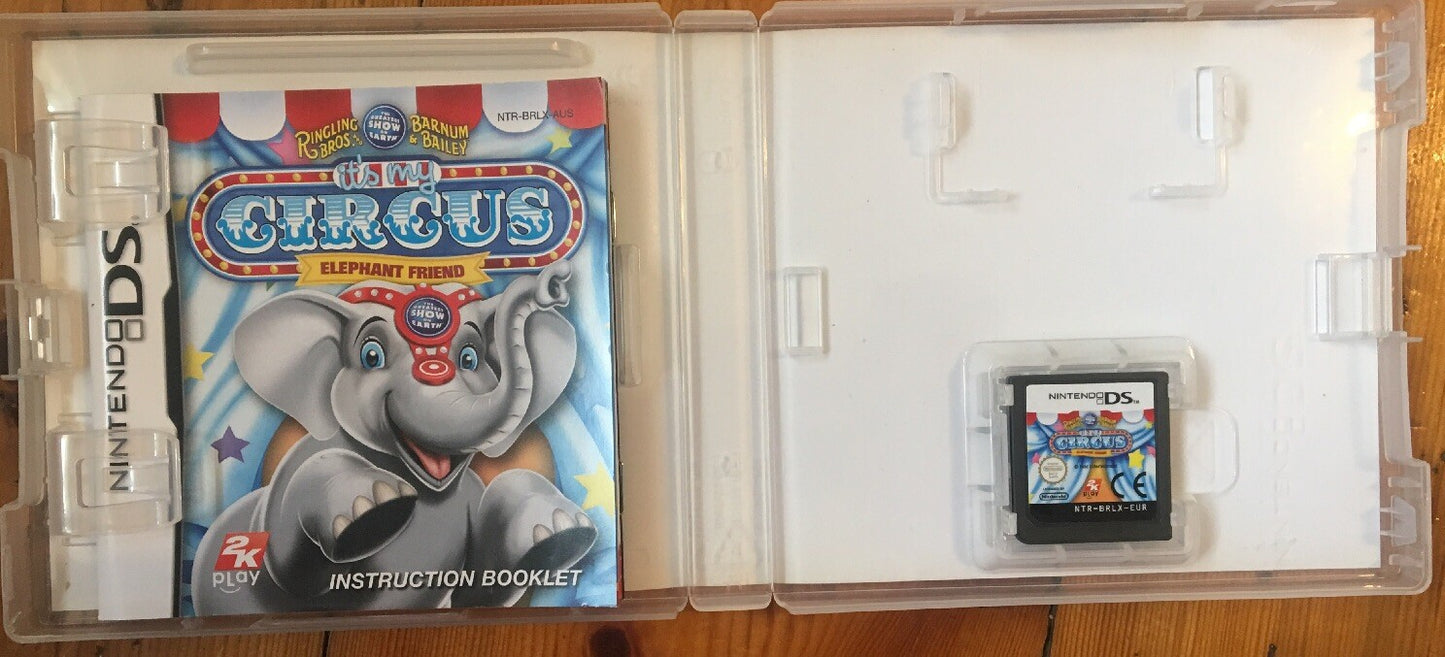 1374 It's My Circus Elephant Friend Nintendo DS Complete Game