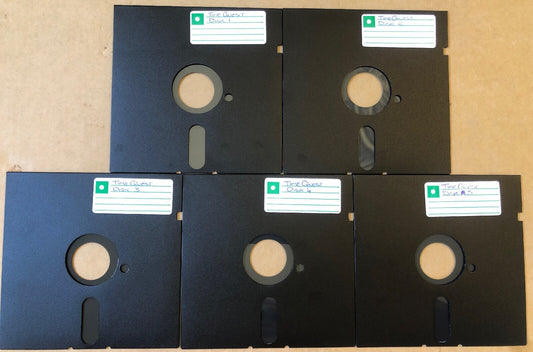 Time Quest MS-DOS 5.25" floppy disks