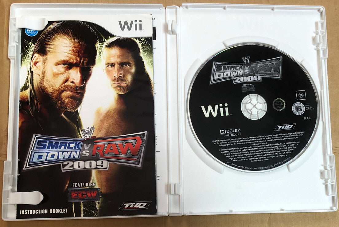 1897 Smack Down Vs Raw 2009 Featuring ECW Nintendo Wii Complete Game