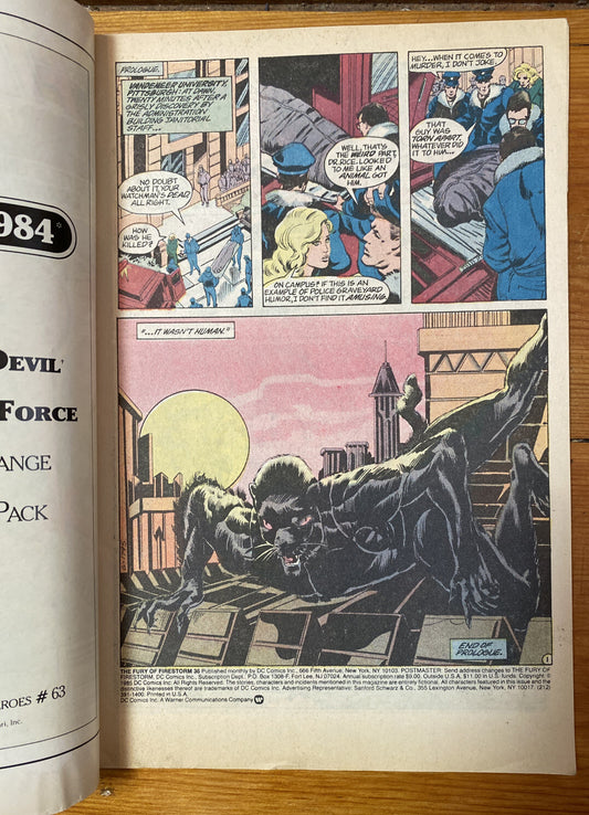 Fury of Firestorm #36 VF+ 8.5 Newsstand DC Comics 1985 Copper Age, Nuclear Man