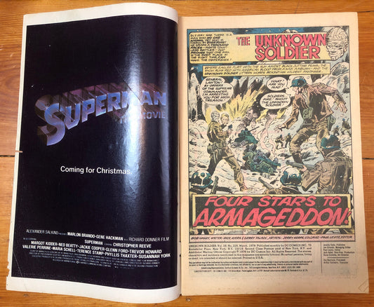 The Unknown Soldier 225 March 1979 DC Comics Vintage Collectable OK Condition