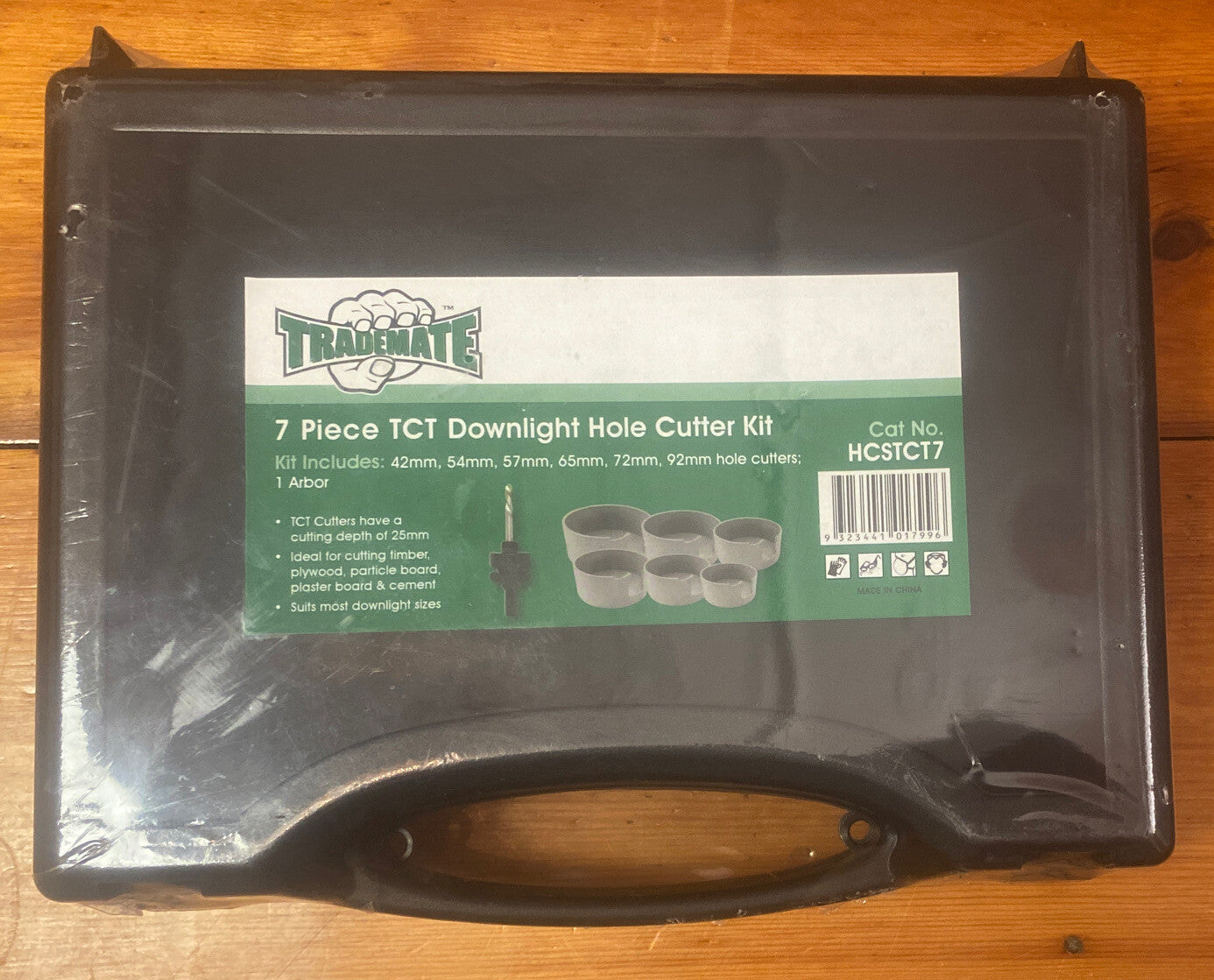 Trademate 7 Piece TCT Downlight Hole Saw Cutter Kit