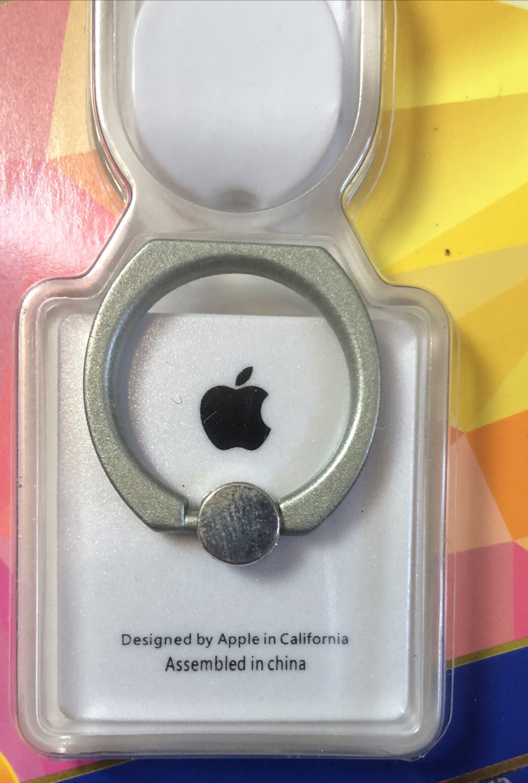 Apple Style Silver Mobile Phone Ring Stent 360 degrees rotate