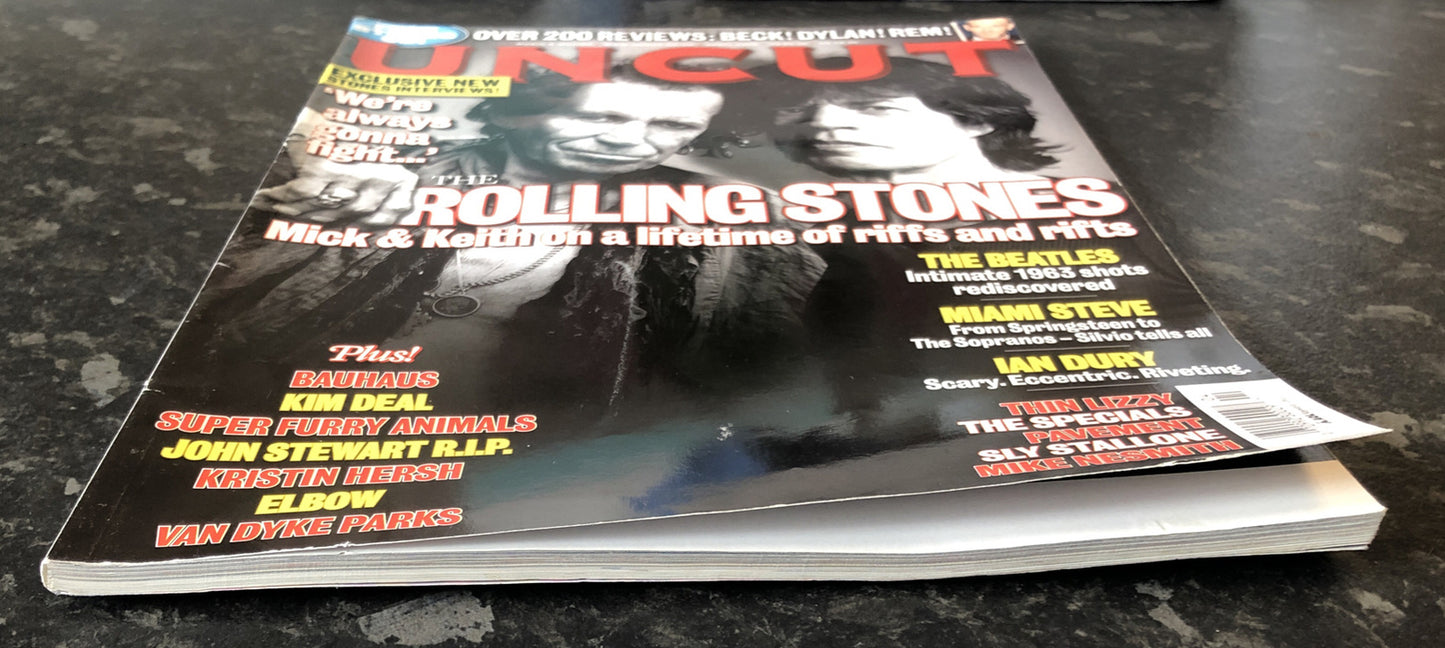 UNCUT UK mag #131 APRIL 2008 ROLLING STONES Beatles THIN LIZZY Stallone REM Dury