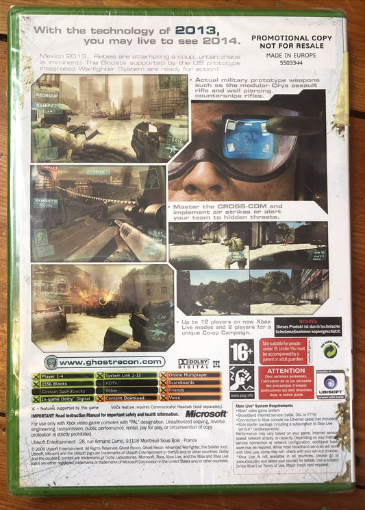 2179/2188 Tom Clancy's Ghost Recon Advanced Warfighter Xbox Complete Promotional