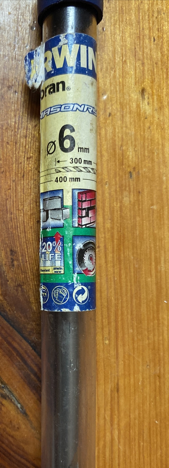 Irwin Joran 6.0mm 300mm/400mm Speed Power Hammer Masonry Drill