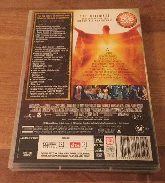 The Mummy The Ultimate Edition 2disc Dvd Not Sealed + free post Aus Seller