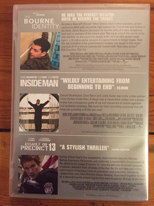 The Bourne Identity, Inside Man, Assault On Precint 13 DVD Collection