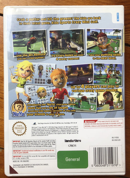 2142 Crazy Mini Golf Nintendo Wii PAL Complete Game