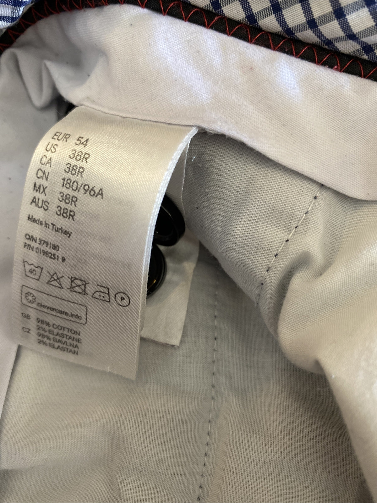 H & M Blue Dress Trousers Sizing 38R In Good Condition