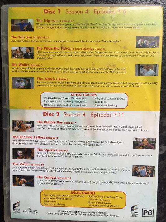 #236 Seinfeld The Complete Season 4- 2 DVD Set