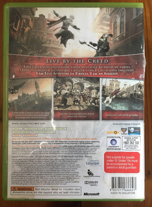 634 Assassin’s Creed II PAL Game For Xbox 360 Complete