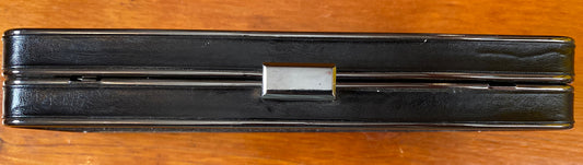 Colette Hard Clutch Purse Black Glitter in good condition