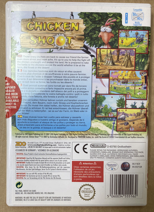 3038 Chicken Shoot Nintendo Wii Complete Game + FreePost