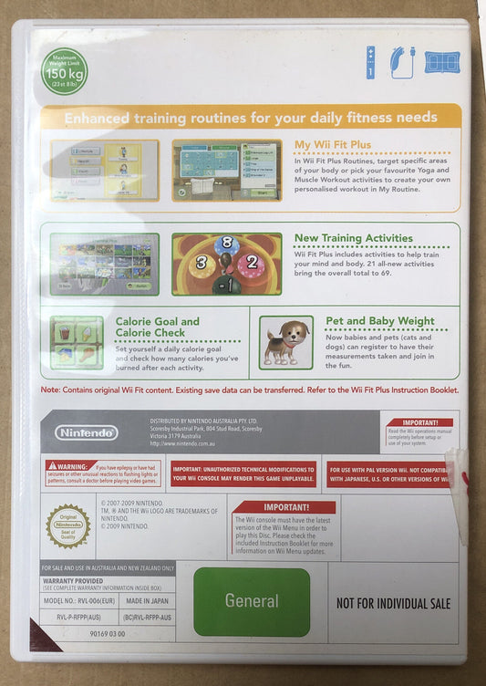 3020 Wii Fit Plus Nintendo Wii Complete Game + Free Post