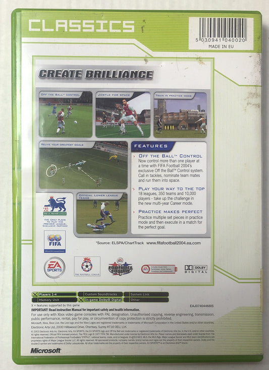 2575 EA Sports Fifa Football 2004 PAL Xbox Complete Game + Free Post