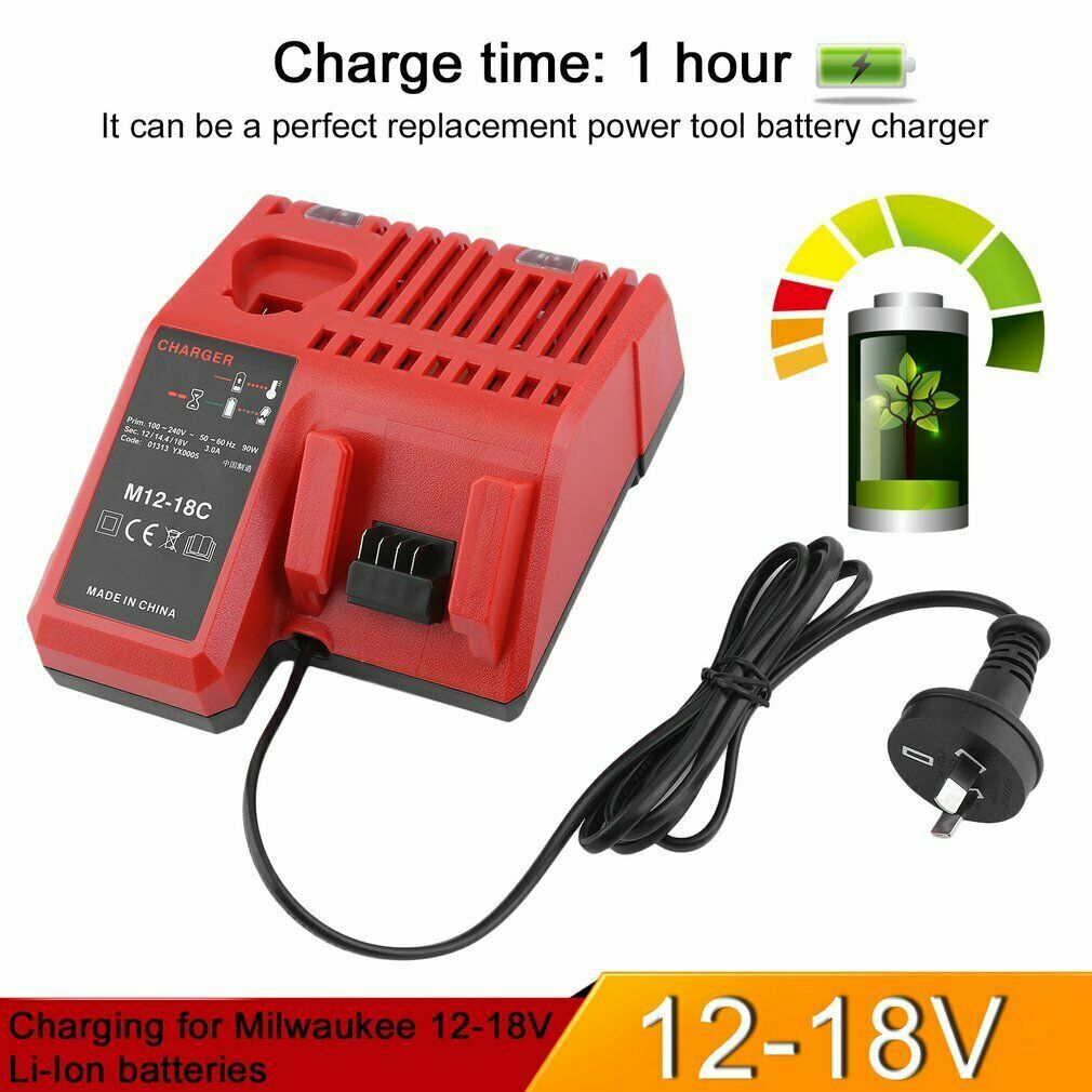 Aftermarket Milwaukee li-Ion 12v-18v Replacement Battery Charger M12-18FC 240V