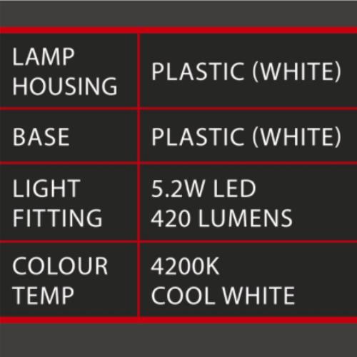 Verve Design COPPA LED DESK LAMP 48cm 5W 420-Lumens Flexible Gooseneck Brand New