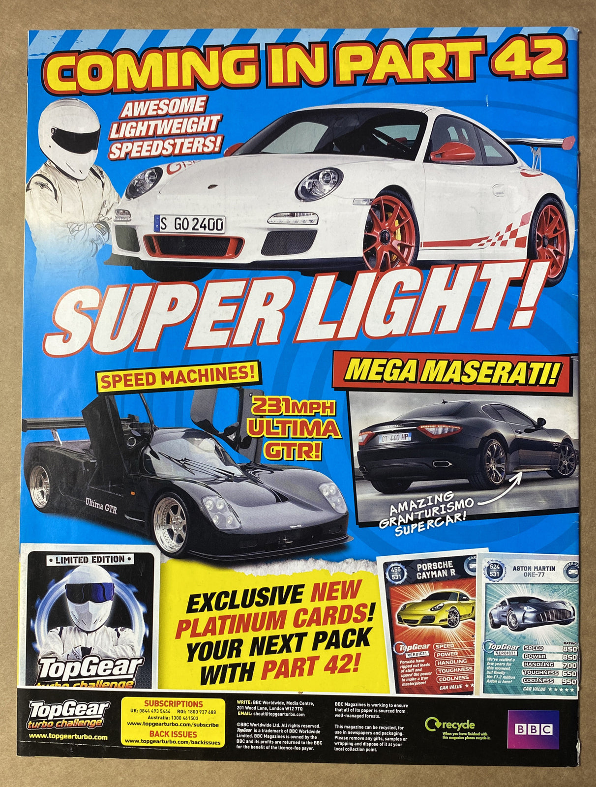 BBC Top Gear Turbo Challenge Part 41 In Good Condition Magazine