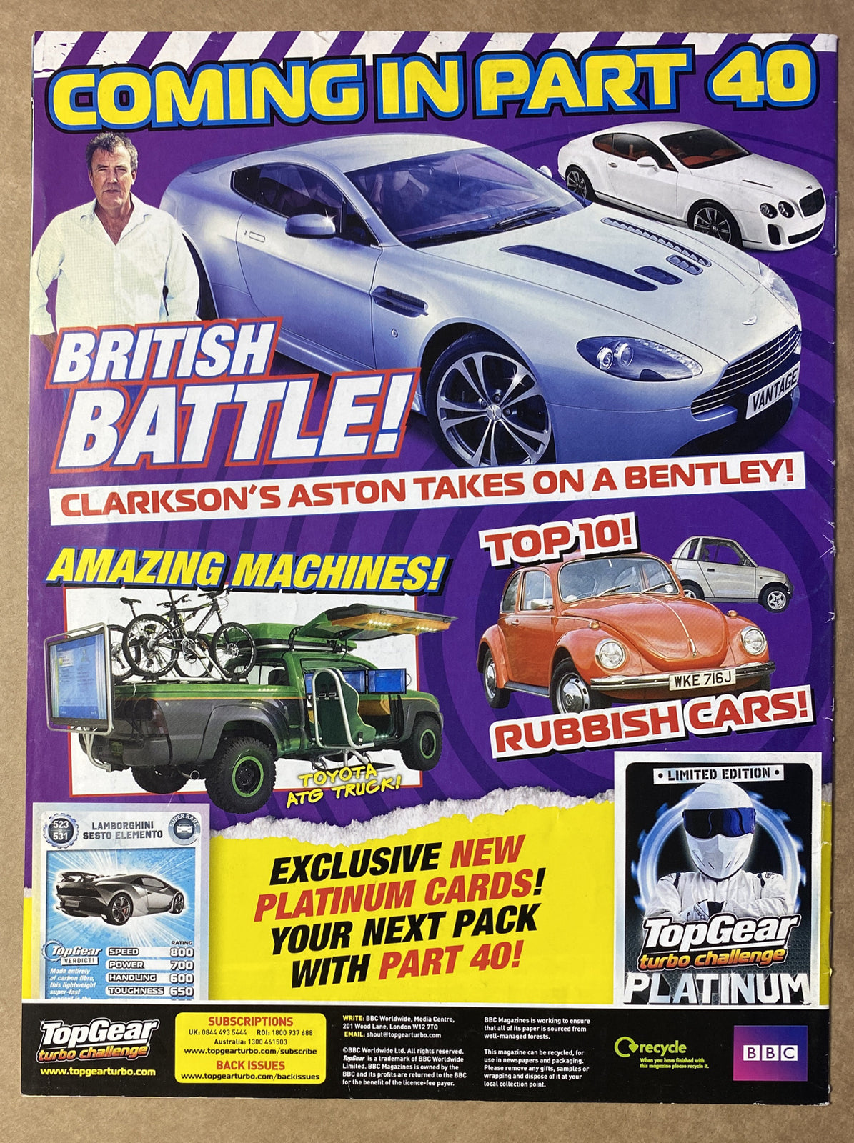BBC Top Gear Turbo Challenge Part 39 In Good Condition Magazine