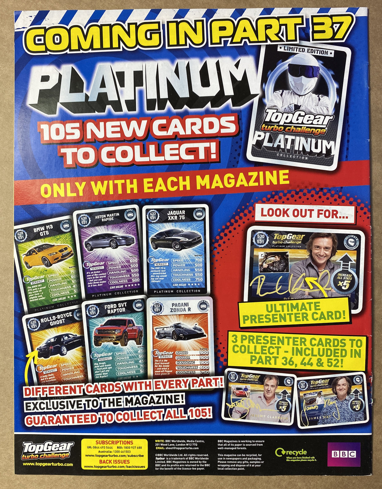 BBC Top Gear Turbo Challenge Part 36 In Good Condition Magazine