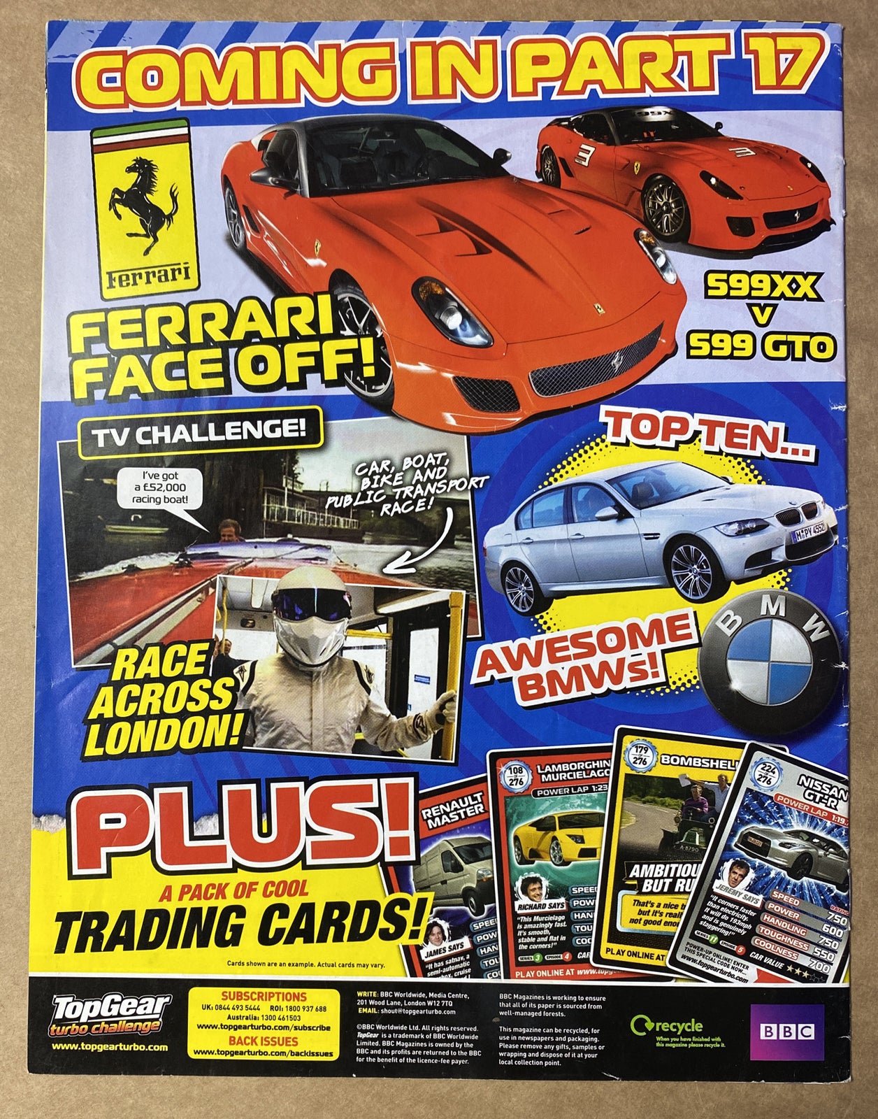 BBC Top Gear Turbo Challenge Part 16 In Good Condition Magazine