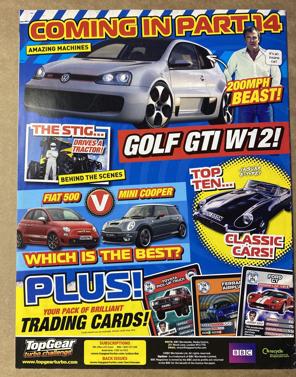 BBC Top Gear Turbo Challenge Part 13 In Good Condition Magazine