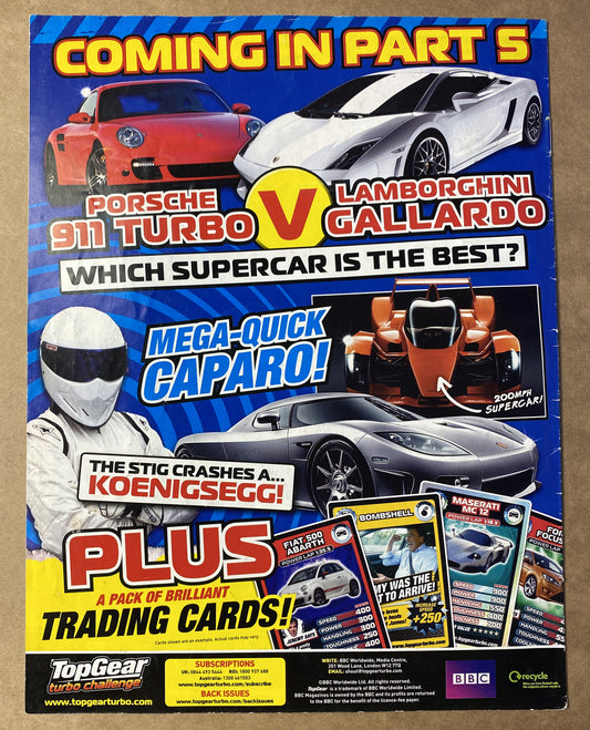 BBC Top Gear Turbo Challenge Part 4 In Good Condition Magazine