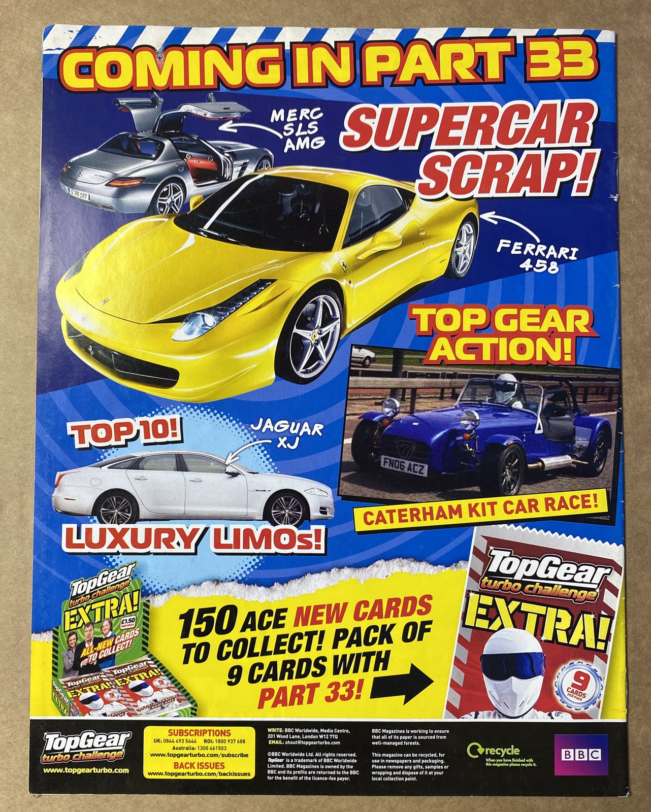 BBC Top Gear Turbo Challenge Part 32 In Good Condition Magazine