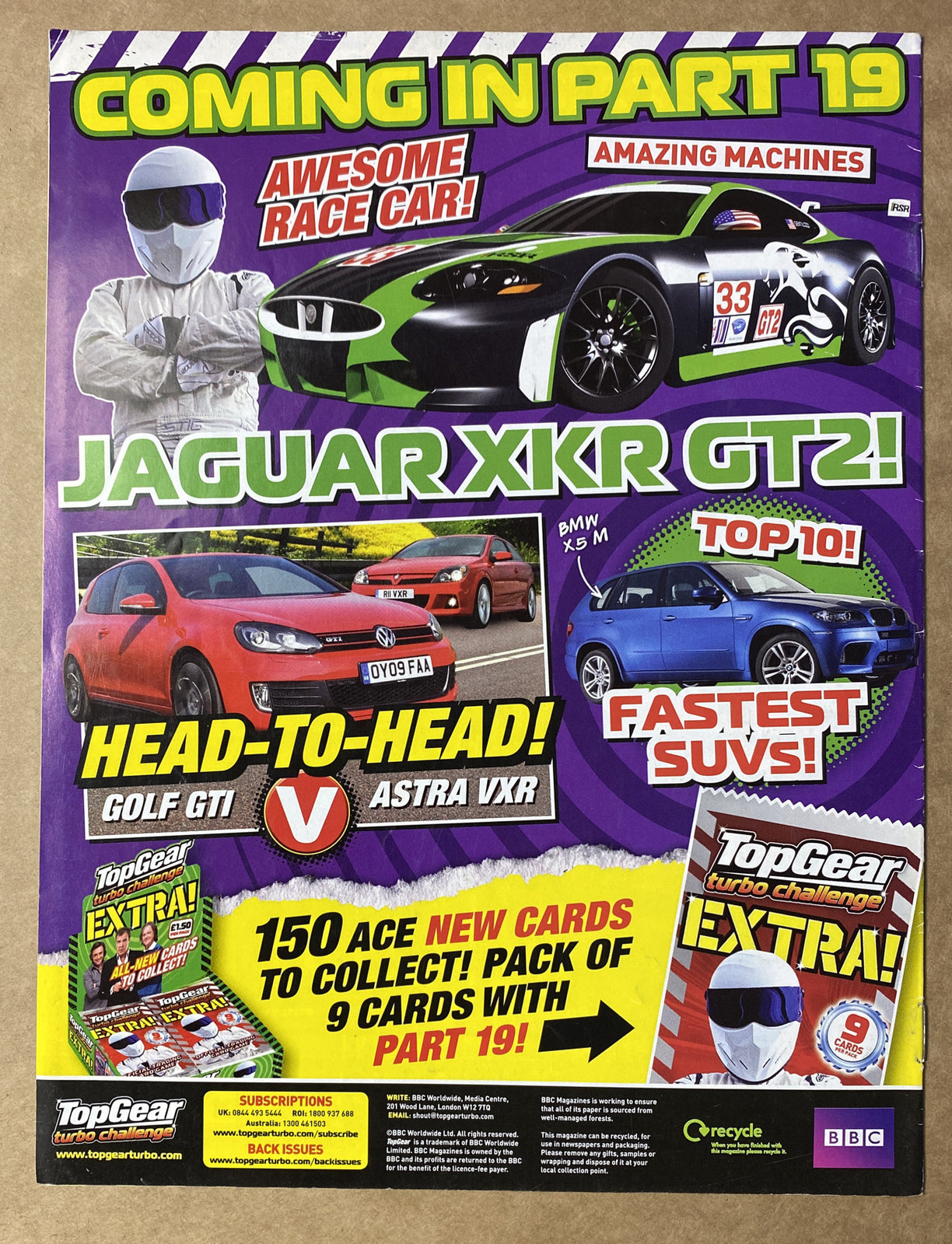 BBC Top Gear Turbo Challenge Part 18 In Good Condition Magazine