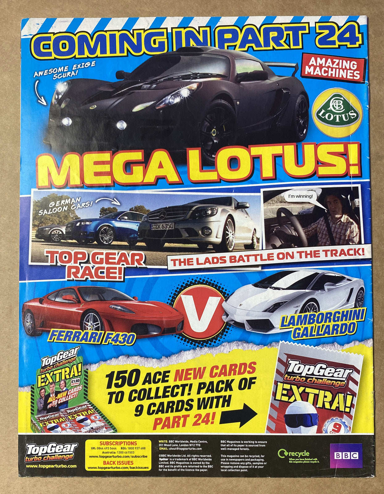 BBC Top Gear Turbo Challenge Part 23 In Good Condition Magazine