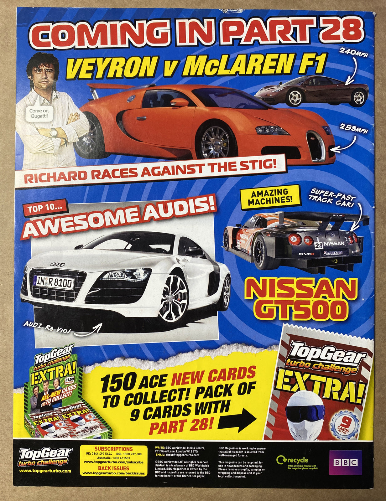 BBC Top Gear Turbo Challenge Part 27 In Good Condition Magazine