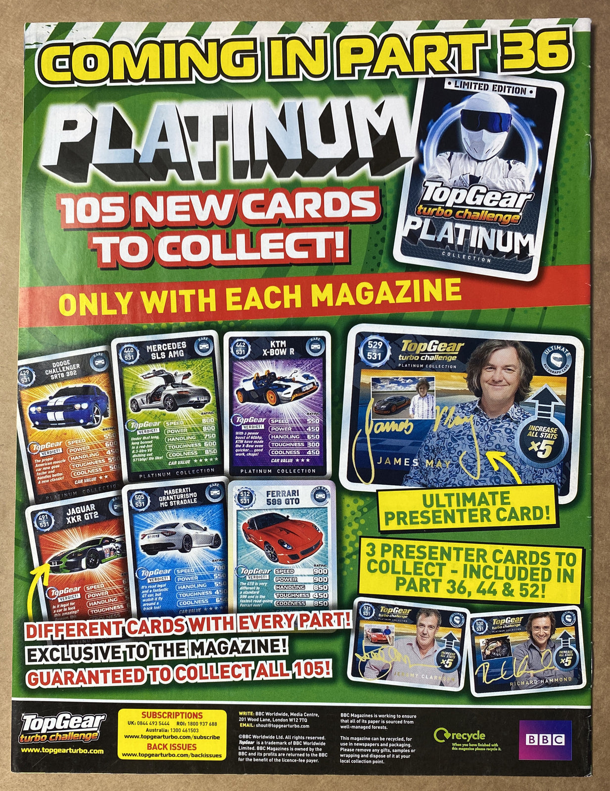 BBC Top Gear Turbo Challenge Part 35 In Good Condition Magazine