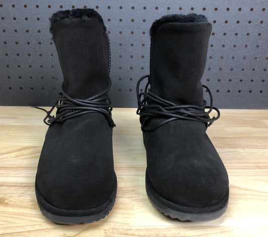 EMU Australia Waterproof Boots Wool Insole Lace Up Black Sizing 6 Mens 7 Women's