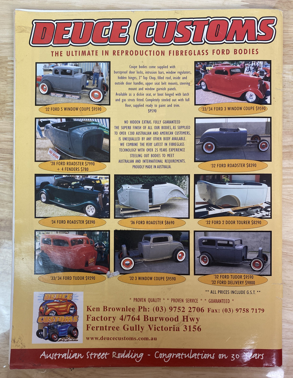 Australian Street Rodding April 2007 No. 202 Vintage Magazine In OK Condition