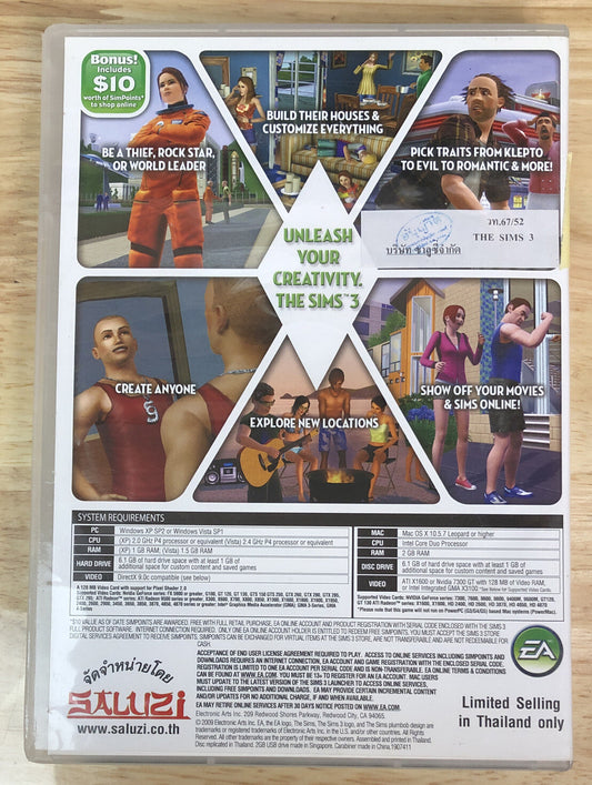 3168 The Sims 3 PC/MAC complete Game In Good Condition