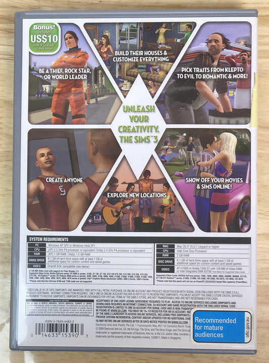 3151 The Sims 3 PC/MAC complete Game In Good Condition