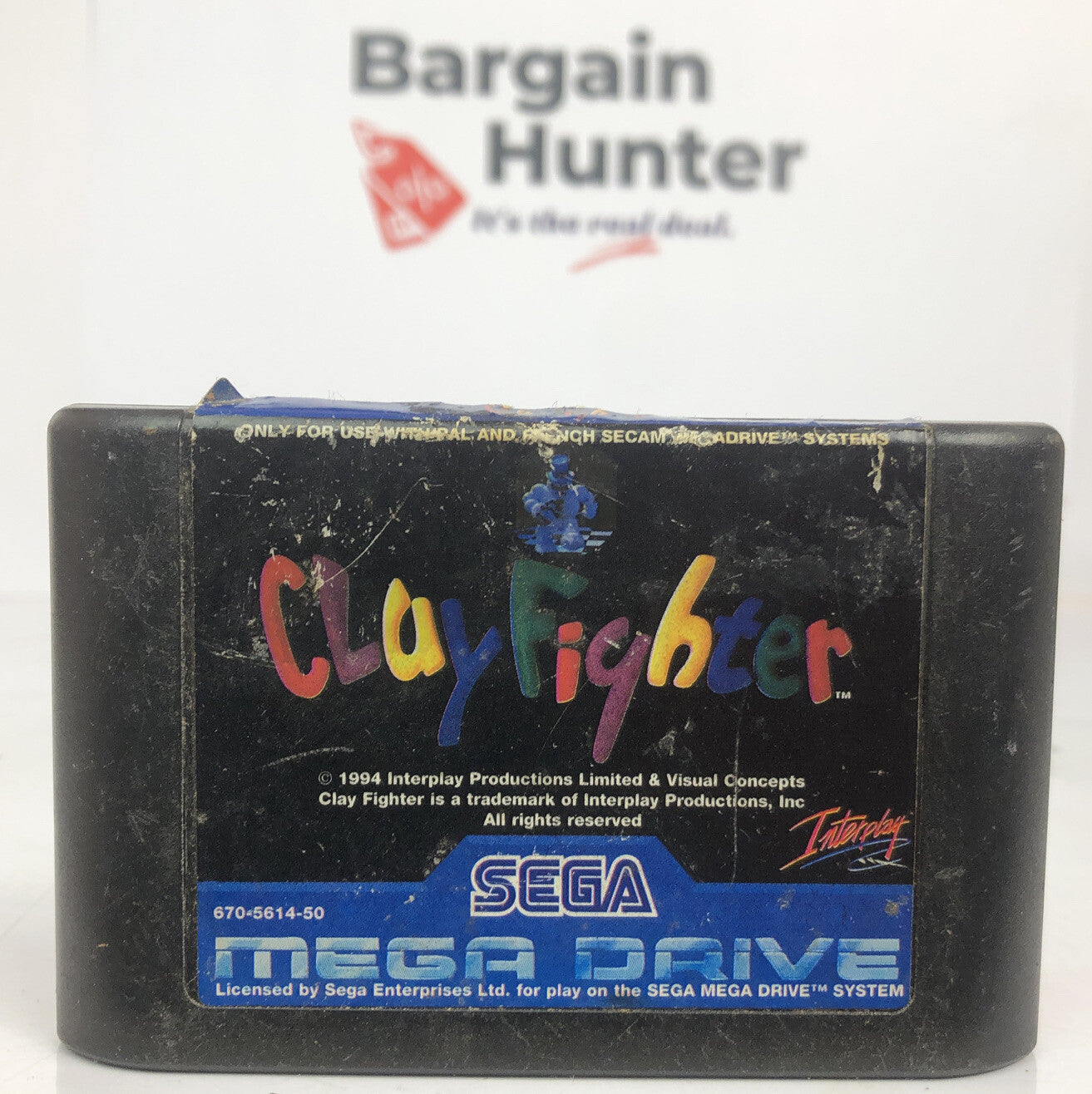 2725 Clay Fighter Sega Mega Drive Cart Only Acceptable Condition