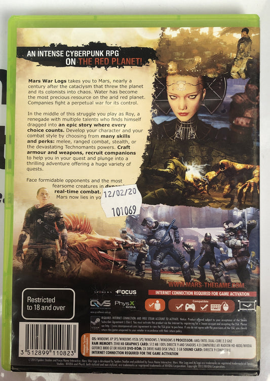 2672 Mars PC complete Game In Good Condition