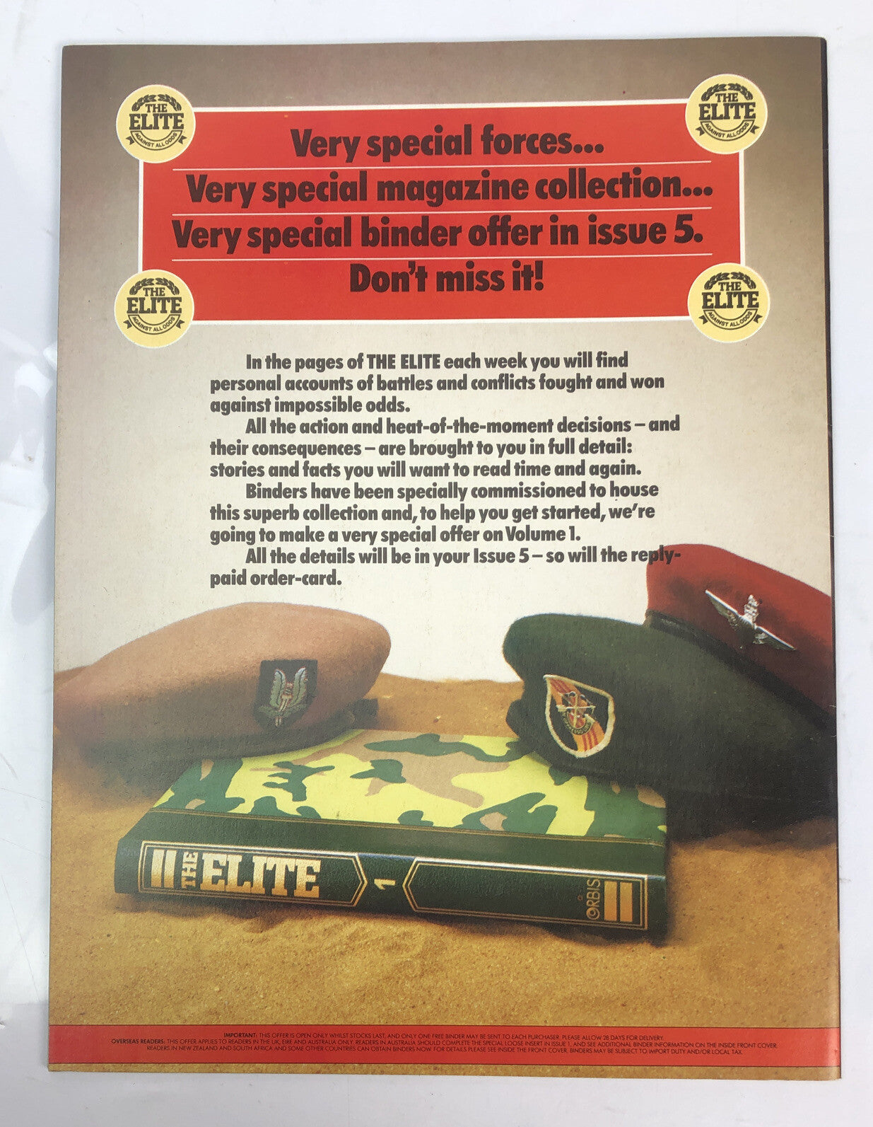 The Elite Against All Odds Issue 4 Magazine In Good Condition